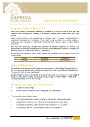 Section 13 Apprenticeship Development - ShowMe™ South Africa