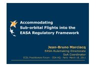 Accommodating Sub-orbital Flights into the EASA Regulatory ... - ESA