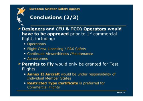 Accommodating Sub-orbital Flights into the EASA Regulatory ... - ESA