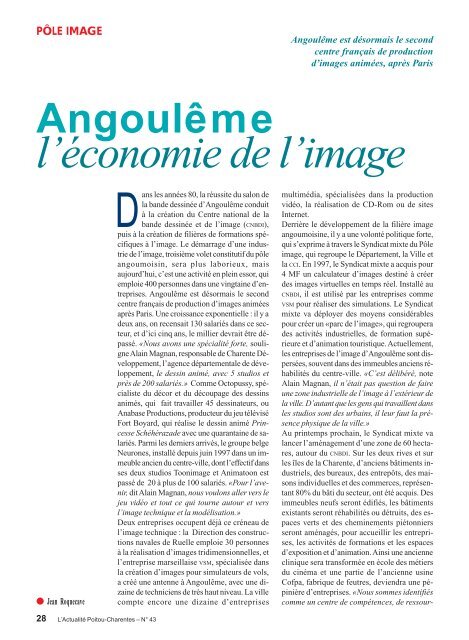 l'économie de l'image - L'Actualité Poitou-Charentes