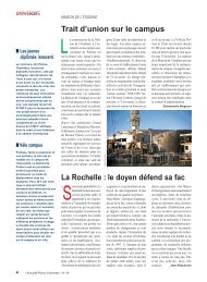 La Rochelle : le doyen défend sa fac Trait d'union sur le campus