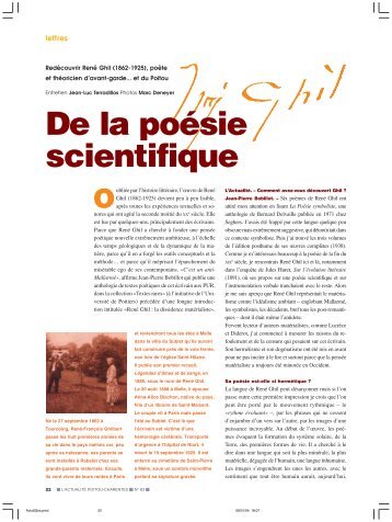 De la poésie scientifique