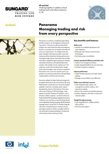 Panorama Managing trading and risk from every perspective - Large ...