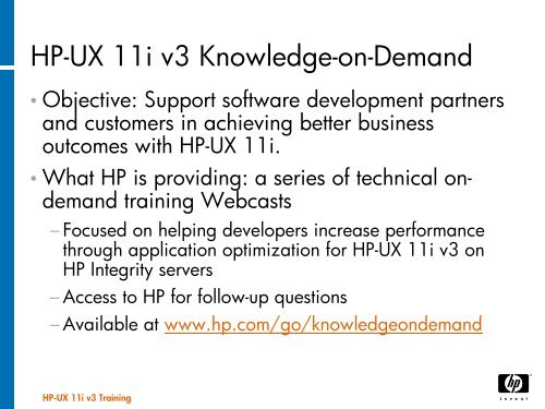 HP-UX 11i Knowledge-on-Demand