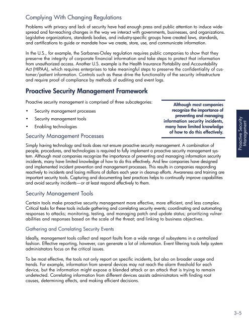 Proactive Security Management - Large Enterprise Business - HP