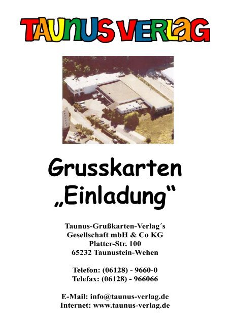 Grusskarten „Einladung“