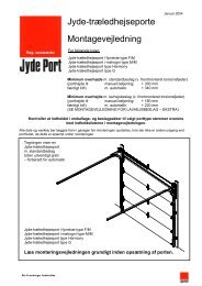 Jyde-træledhejseporte Montagevejledning - Jyde Port