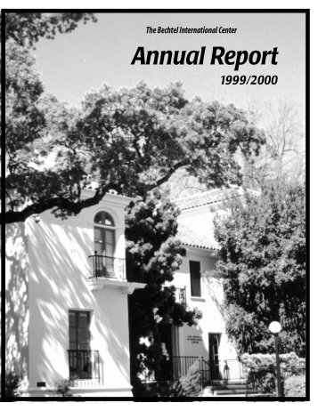 Bechtel International Center Annual Report 1999/2000