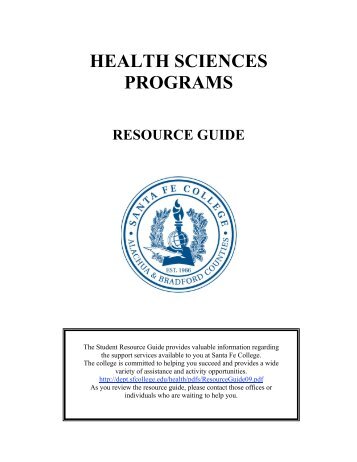 HEALTH SCIENCES PROGRAMS - Santa Fe College