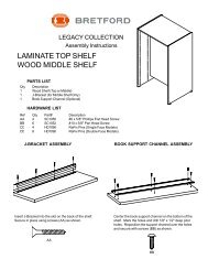 Top and Middle Shelf Instructions - Bretford