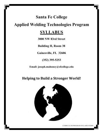 Helping to Build a Stronger World! - Santa Fe College