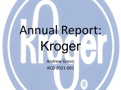 Annual Report: Kroger