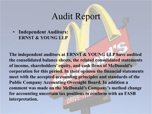 McDonald's Corporation Annual Report