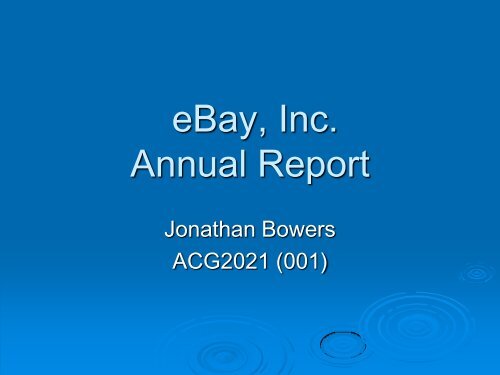 eBay, Inc. Annual Report