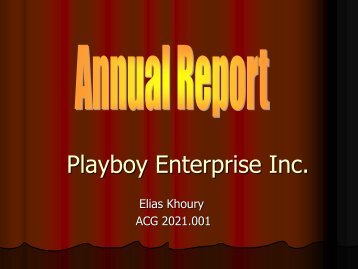 Playboy Enterprise Inc.