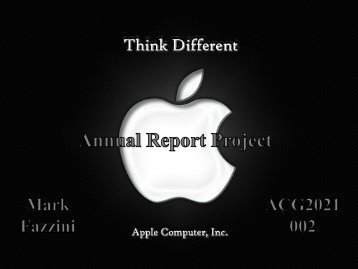 Apples financial statements clearly show the companys