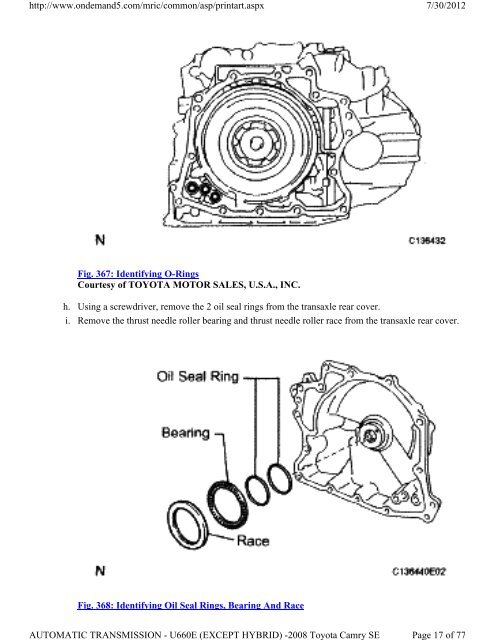 DISASSEMBLY 1. REMOVE NO. 2 BREATHER PLUG a. Using a ...