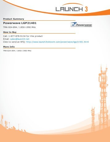 Powerwave LGP21401 - Launch 3 Telecom