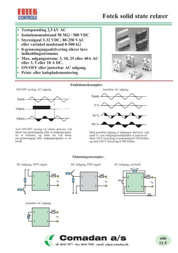 Fotek solid state - Comadan