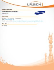 SAMSUNG LTF320AA01 - Launch 3 Telecom