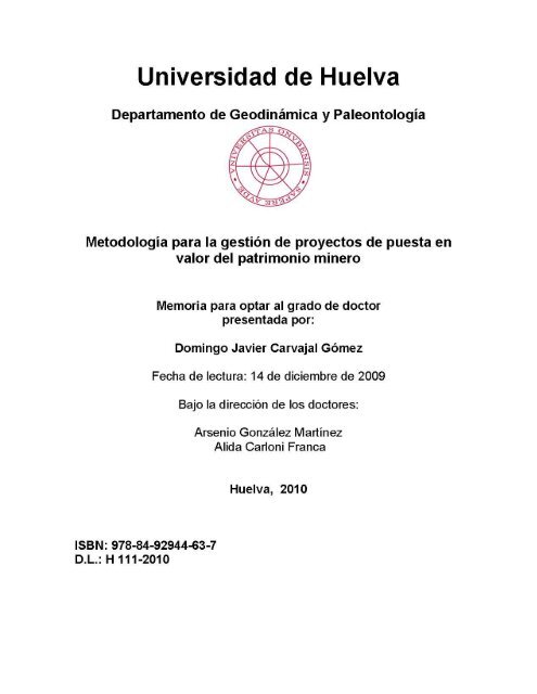 Capítulo II El patrimonio minero - Universidad de Huelva