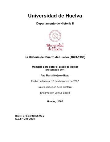 La Historia del Puerto de Huelva (1873-1930) - Arias Montano ...