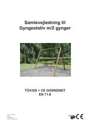 Samlevejledning til Gyngestativ m/2 gynger TÜV/GS + CE ... - Silvan