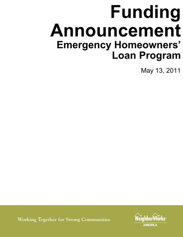 (EHLP) Funding Announcement - NeighborWorks America