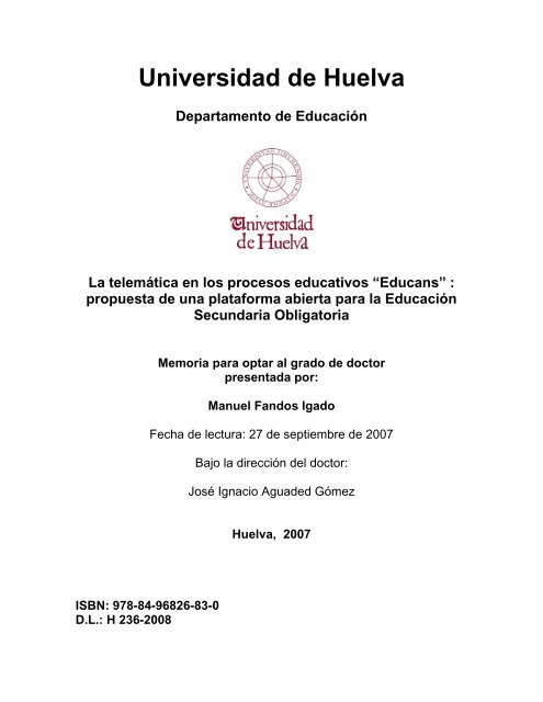 La telemática en los procesos educativos - Universidad de Huelva