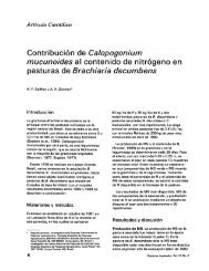 Contribución de Calopogonium mucunoides al contenido de ...