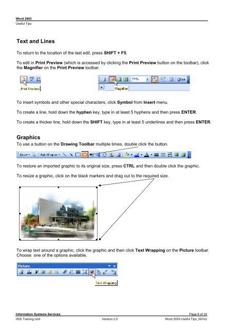 MS Word 2003 Useful Tips Guide - ISS - University of Leeds