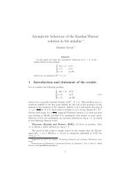 Asymptotic behaviour of the Kazdan-Warner solution in the annulus ∗