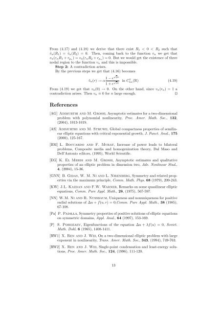 Asymptotic behaviour of the Kazdan-Warner solution in the annulus ∗