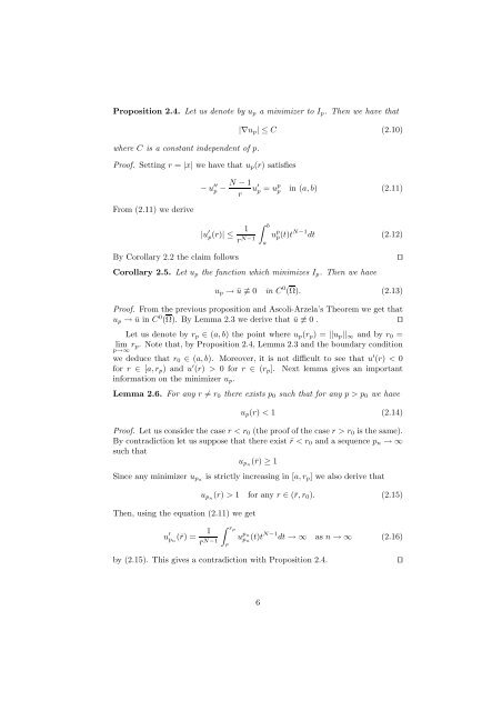 Asymptotic behaviour of the Kazdan-Warner solution in the annulus ∗