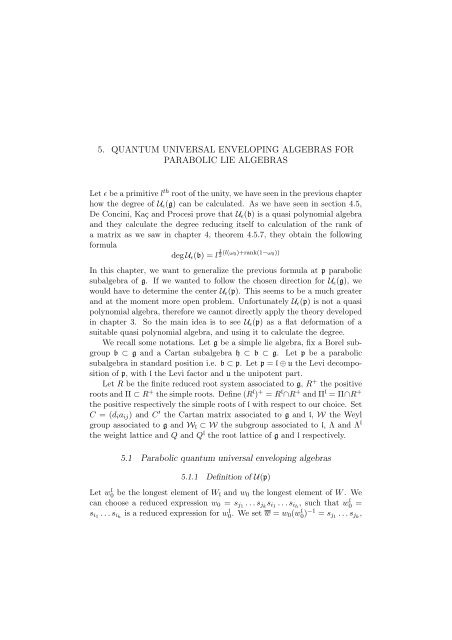 Degree of Parabolic Quantum Groups - Dipartimento di Matematica ...