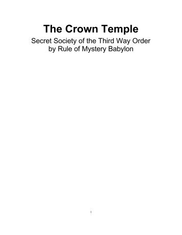 The Crown Temple: Secret Society of the Third Way ... - Dubroom
