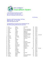 Self Transcendence 10K June Race Results 2010 - Sri Chinmoy ...