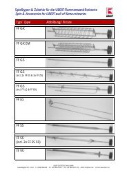 Spießtypen & Zubehör für die UBERT-Flammenwand-Rotisserie ...