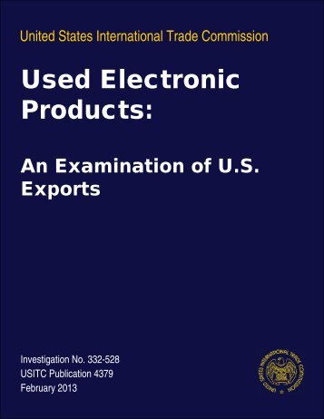Used Electronic Products: An examination of US Exports - USITC
