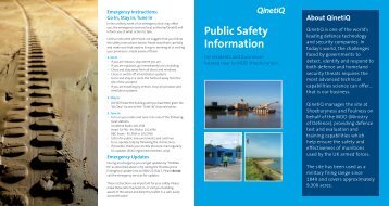 Qinetiq Public Safety Information Leaflet - Amazon Web Services