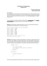 Introduction to C Programming Assignment #7