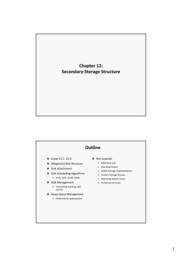 Chapter 12: Secondary-Storage Structure Outline