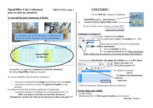 OpenOffice Calc (=classeur)