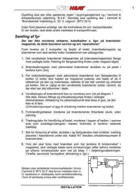 Afsnit 7- Installation - TwinHeat