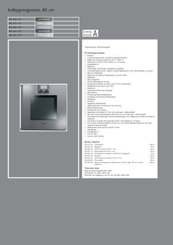 Indbygningsovne, 60 cm - Boform CPH