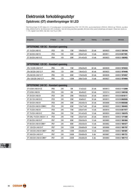 Produktkatalog 2013 Lyskilder - Osram