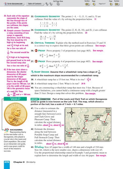 8-2 Problem Solving in Geometry with Proportions - Nexuslearning.net