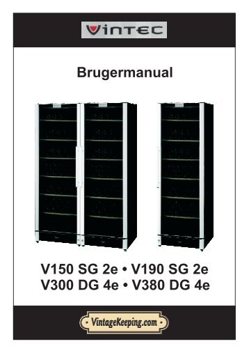 V150 SG 2e • V190 SG2e V300DG4e • V380DG4e Brugermanual