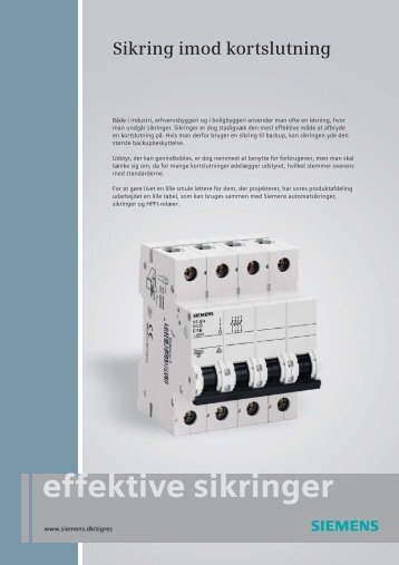 Fejlstrømsafbryder/automatsikrings - Siemens