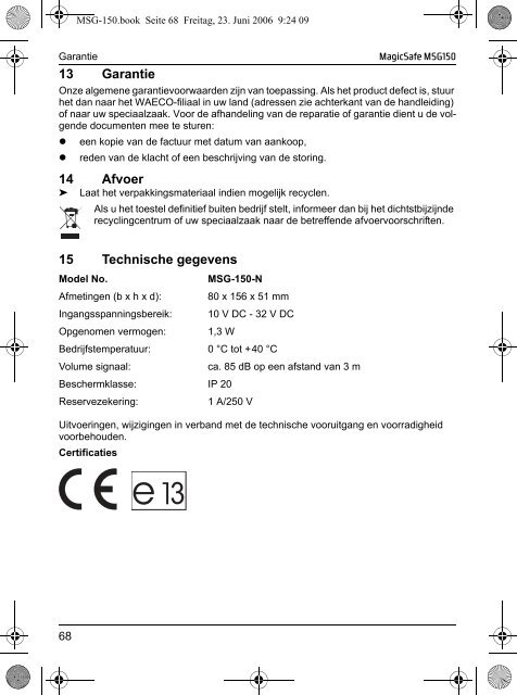 MagicSafe MSG150 - Waeco